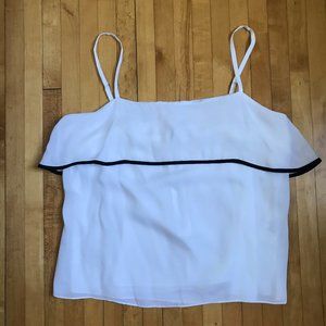 Alice + Olivia White Silk Tank